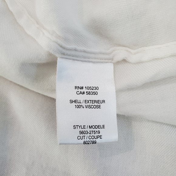 SOFT JOIE Cream Button-Up Top with Cording Embellishments Size M - Picture 11 of 14